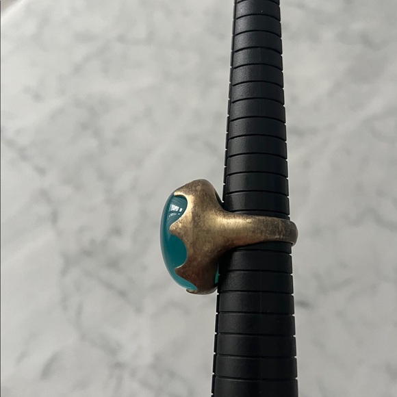 Vintage Y2K Oversized Blue Stone Women's Ring - Picture 7 of 8